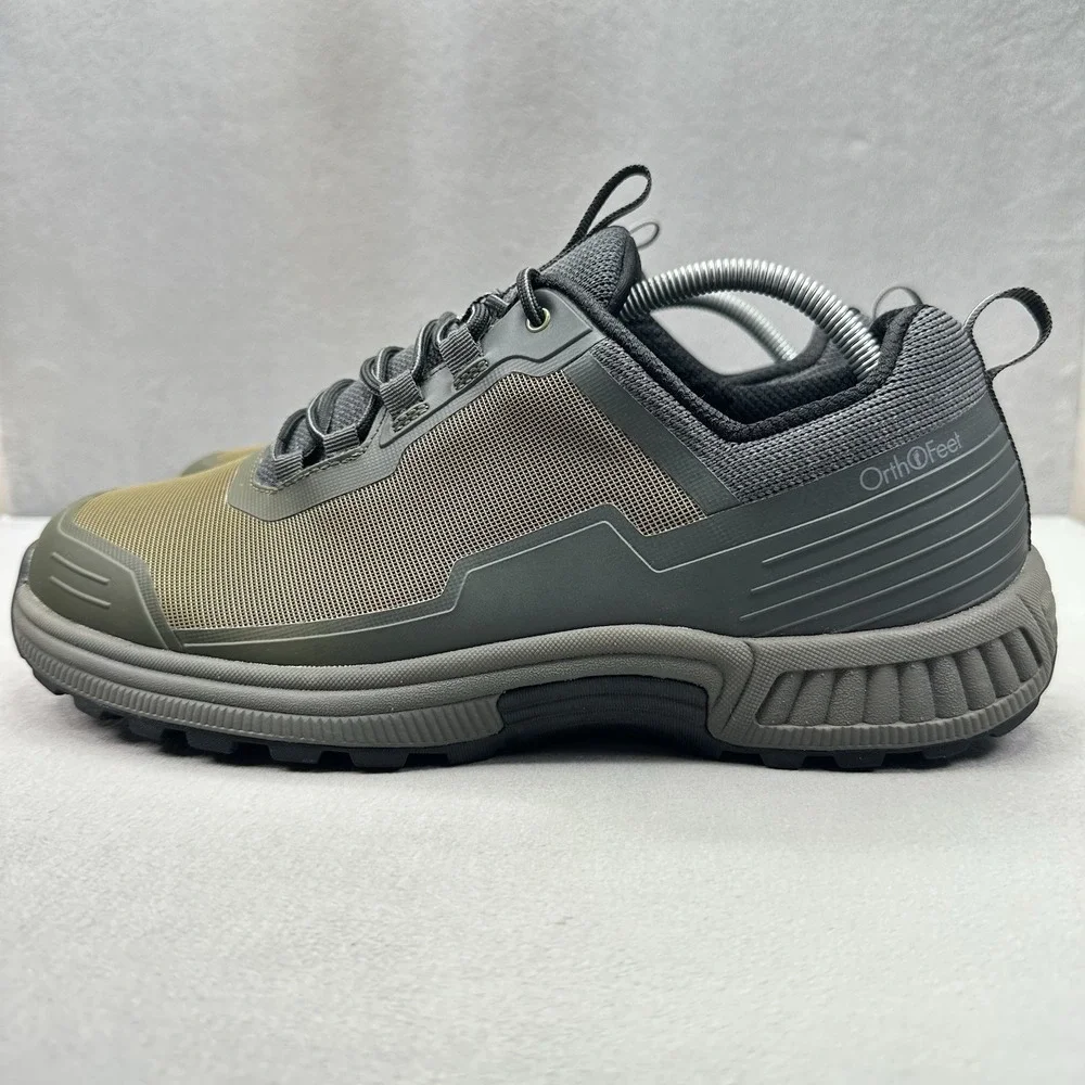 OrthoFeet Cascade 648 Mens Size 10.5 (D) Hiking Shoes Olive Water Resistant